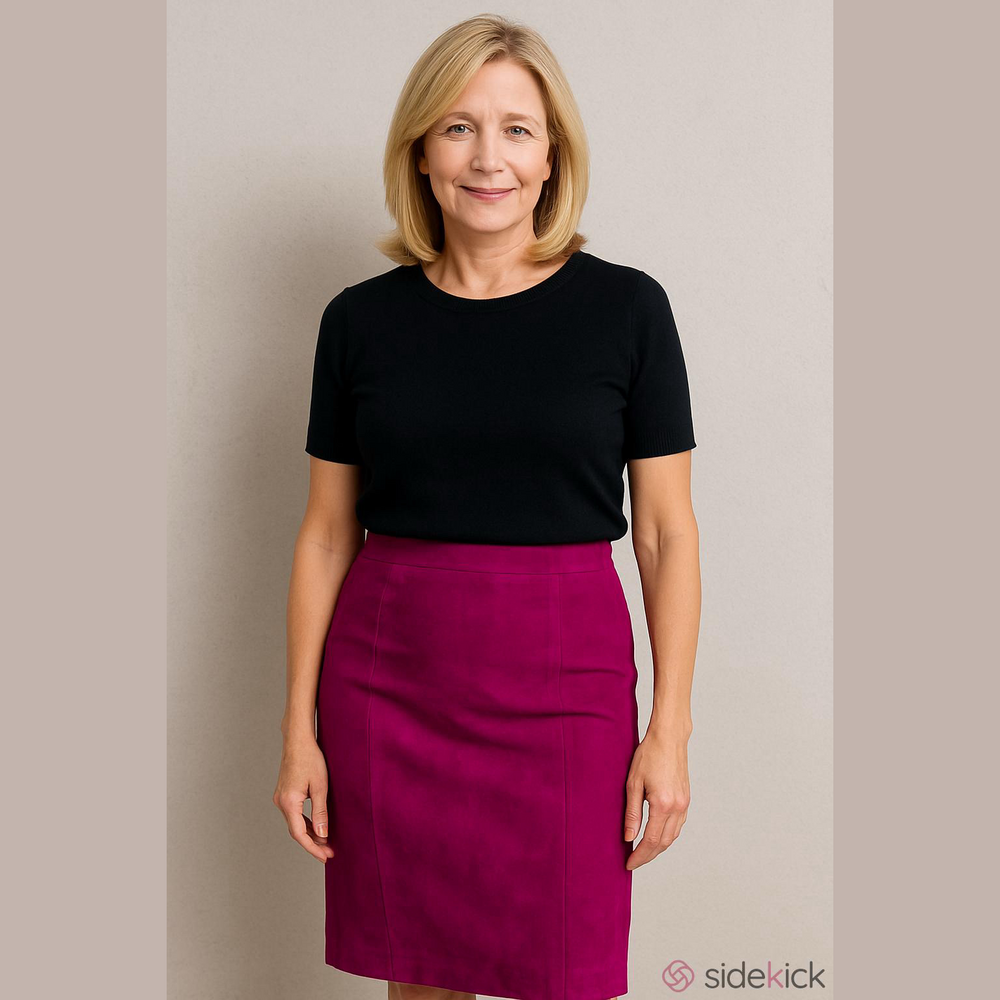 Danier leather pink pencil skirt size 12